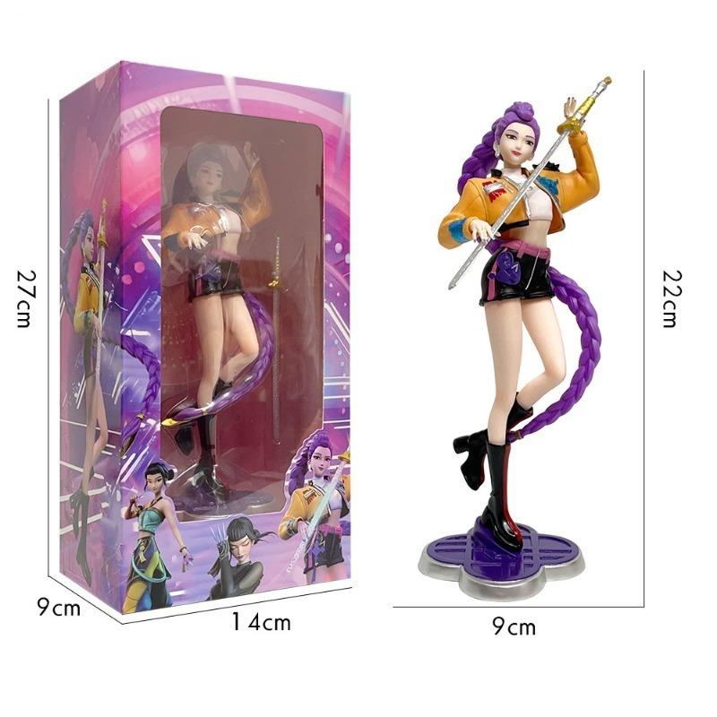 

Model Witch Hunting Team Lumi Cartoon Hand-made Cute Collectible Action Doll Kawaii Desktop Ornaments Anime Fan Gift фиолетовый