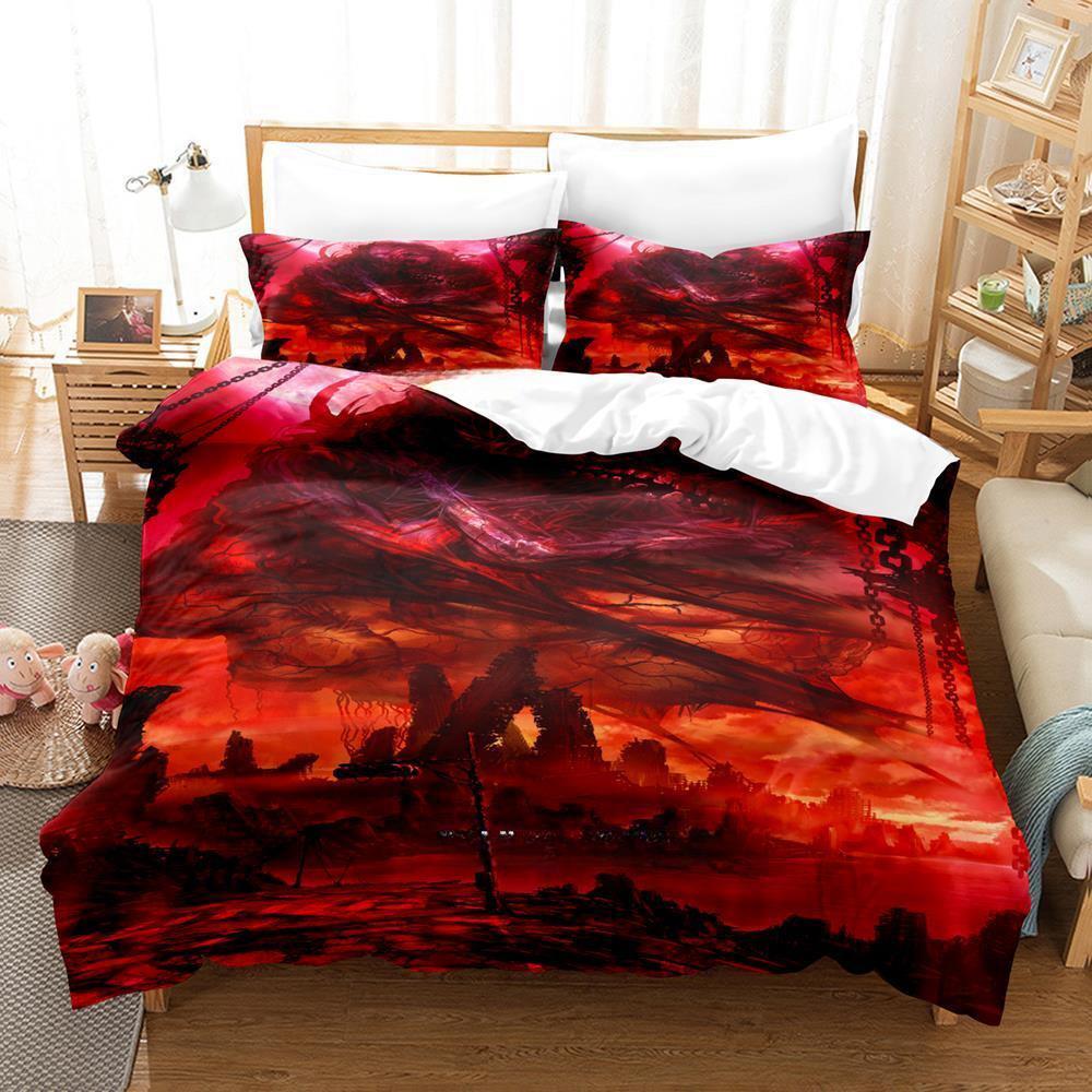 Mary Skelter Finale Постельный комплект Односпальный Полуторный Двуспальный Кингсайз Комплект для кровати Взрослый Детский Спальня Комплекты пододеяльников Игровой Набор простыней AU Single(140x210cm)