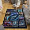 Futuristic Car Gallery Pattern Rug Floor Mat for Living Room or Bedroom Soft and Comfortable Carpet a Gift for Birthday and Holiday.