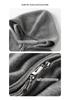 Felpa con cappuccio da donna in maglia di cashmere con zip - Morbida, delicata sulla pelle, spessa, cardigan tinta unita per Autunno/Inverno
