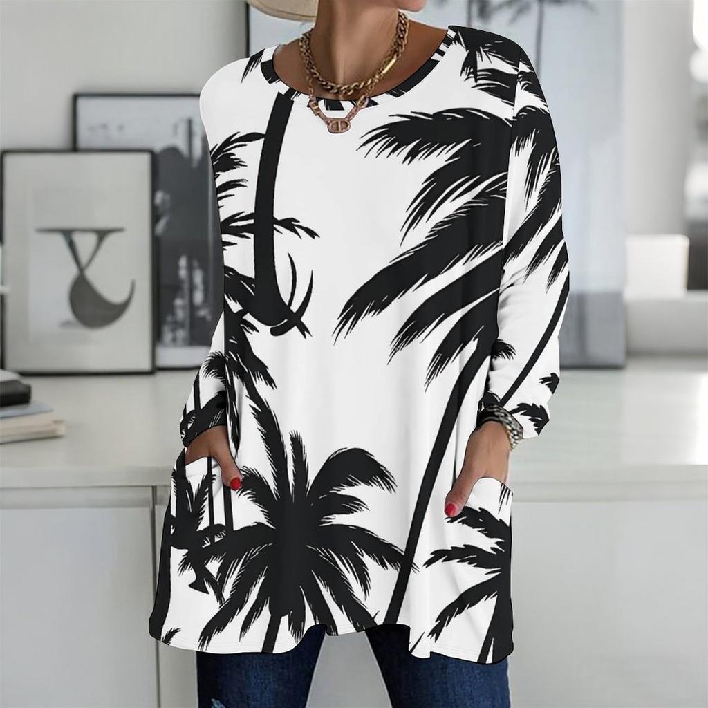 Ladies V Neck Plus Size Long Sleeve Blouse Soft Loose Tops For Casual Outdoor Activities