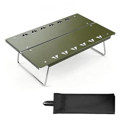 MOON LENCE Outdoor Folding Table [Opens In Seconds] No Assembly Required, Ultra-Lightweight 480g, 15kg Weight Capacity, Aluminum Alloy, Heat-Resistant
