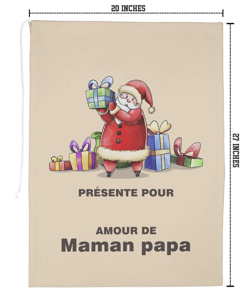 Printtoo Large Drawstring Canvas Bag Christmas Sack Bags Santa Gift Sack Custom Party Favor 2 Pcs 27x20 Inch