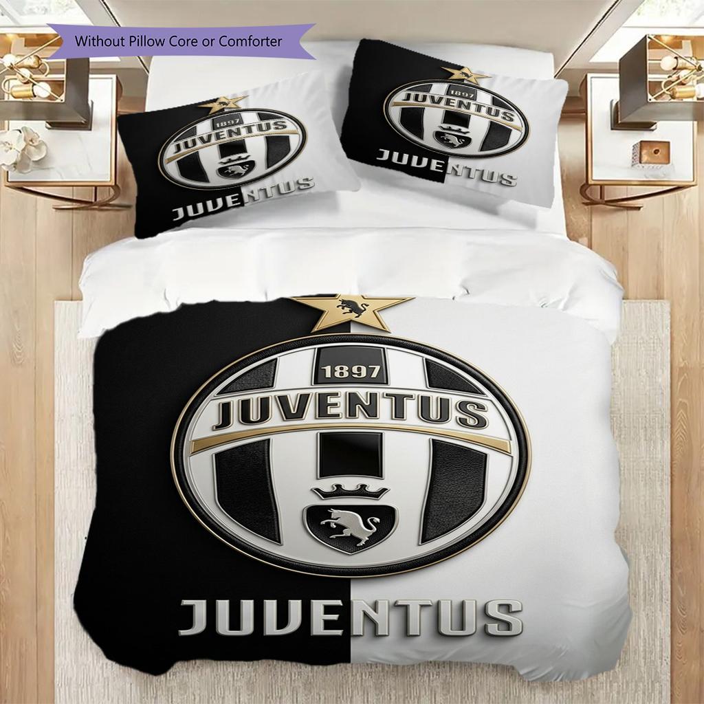 Set tre pezzi Orgoglio Heritage Juventus (1 * copripiumino + 2 * federa, senza nucleo) Copripiumino e federa morbidi e confortevoli