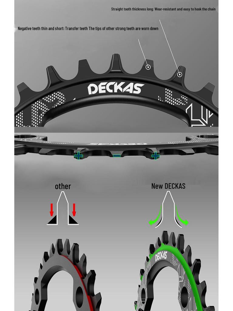 DECKAS BCD96 Round/Oval Chainring for XTR/M8000/M9000 Bikes