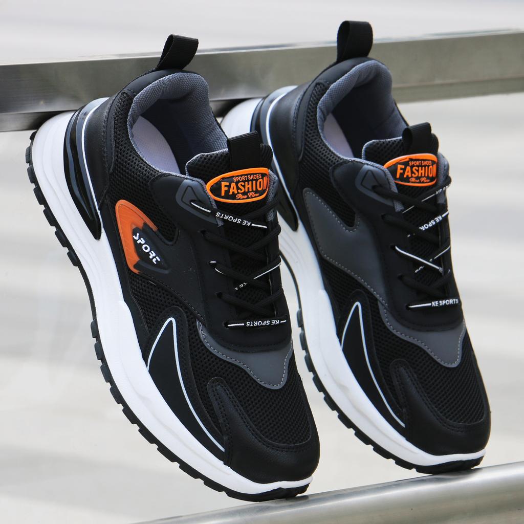 Summer All-match Men's Running Sneakers Breathable Non-slip Damping Casual Sports Shoes Outdoor Soft Vulcanized Shoes Zapatillas