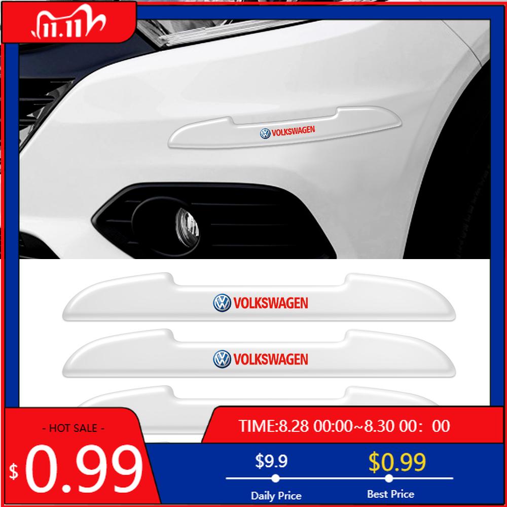 VW GTI GOLF 2026 Hot For VW VOLKSWAGEN 4pcs Transparent Car Door Anti-collision Protective Stickers Rearview Mirror Guard Decals