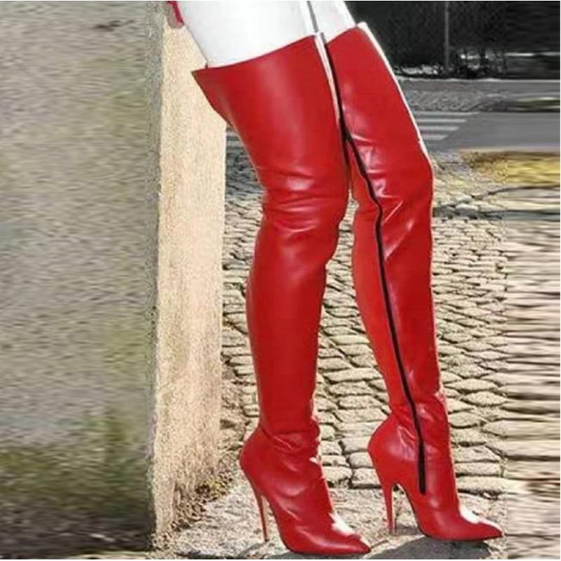 

Мода Новые Сапоги Выше Колена Женские Остроносые На Высоком Каблуке Модные Женские Эластичные Сапоги Большого Размера 43 Женские Длинные Сапоги Zapatos De Mujer 43