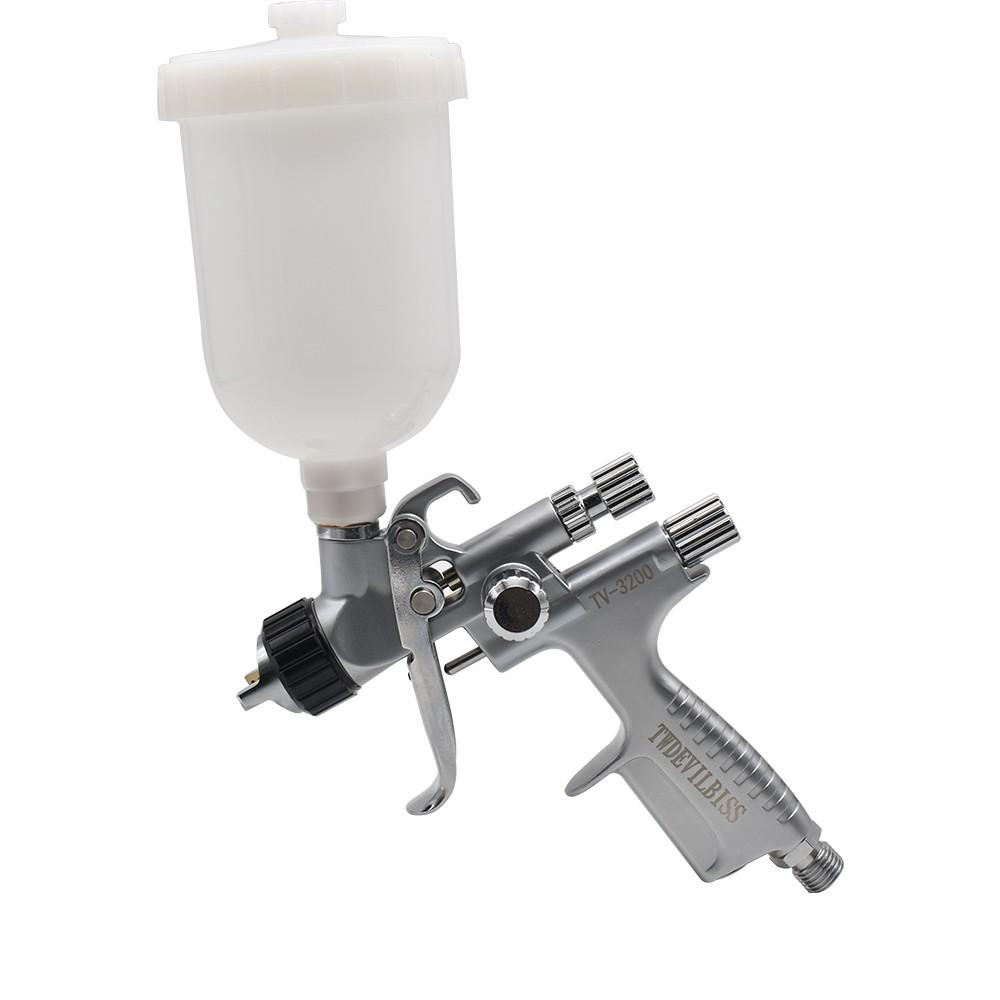 High Quality Spray Gun 0.8mm/1.0mm Nozzle Gravity Pneumatic Professional Sprayer 250cc Plastic Cup Car Painting Paint Airbrush