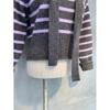 C S In The Room Stripe Square neCk Crop Knit SCarf Set