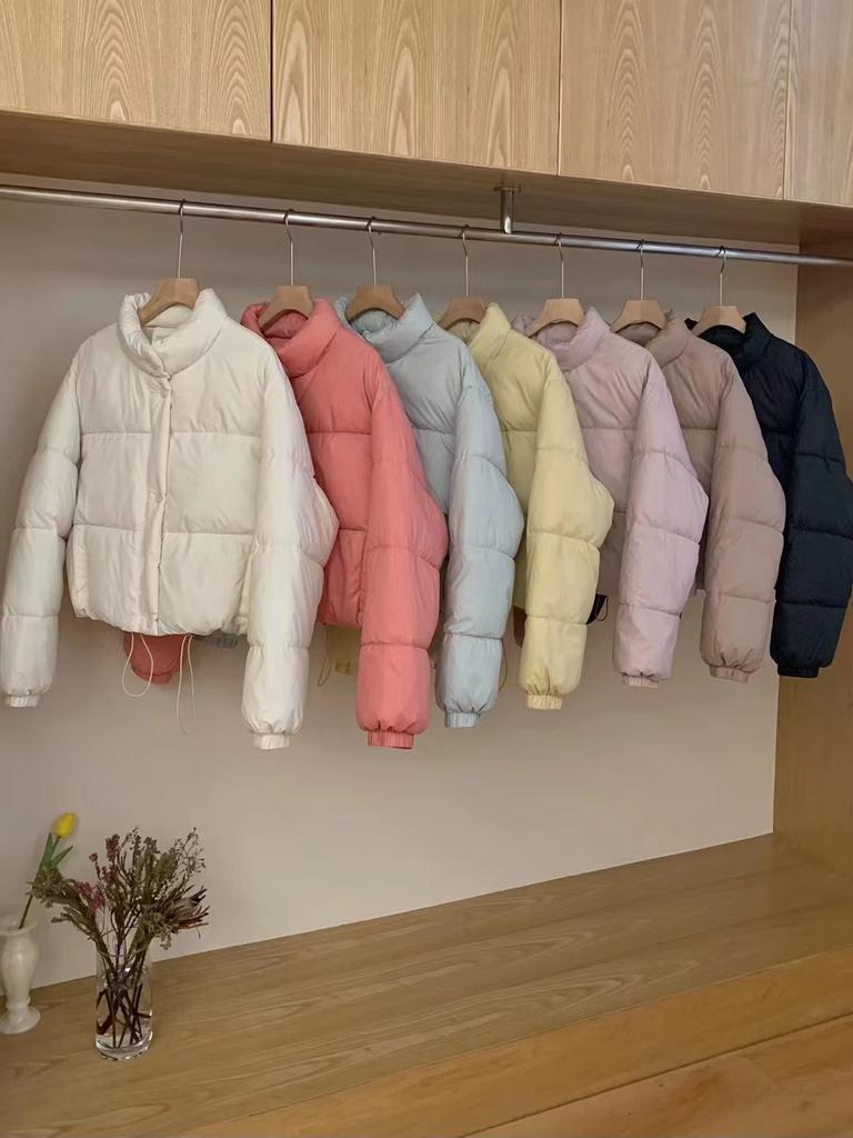 2023 New Standing Collar Fashion Casual Short Down Coat Female Student Coat Winter