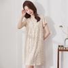 Dingguagua Women's Pure Cotton Short-Sleeve Loungewear Dress