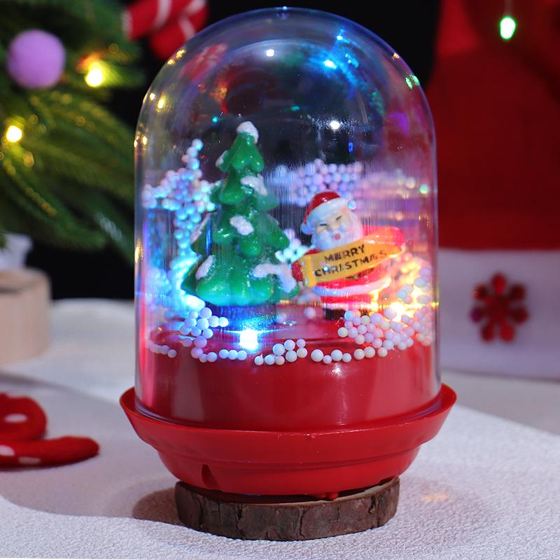 Rotating Luminous Christmas Ornament Music Box