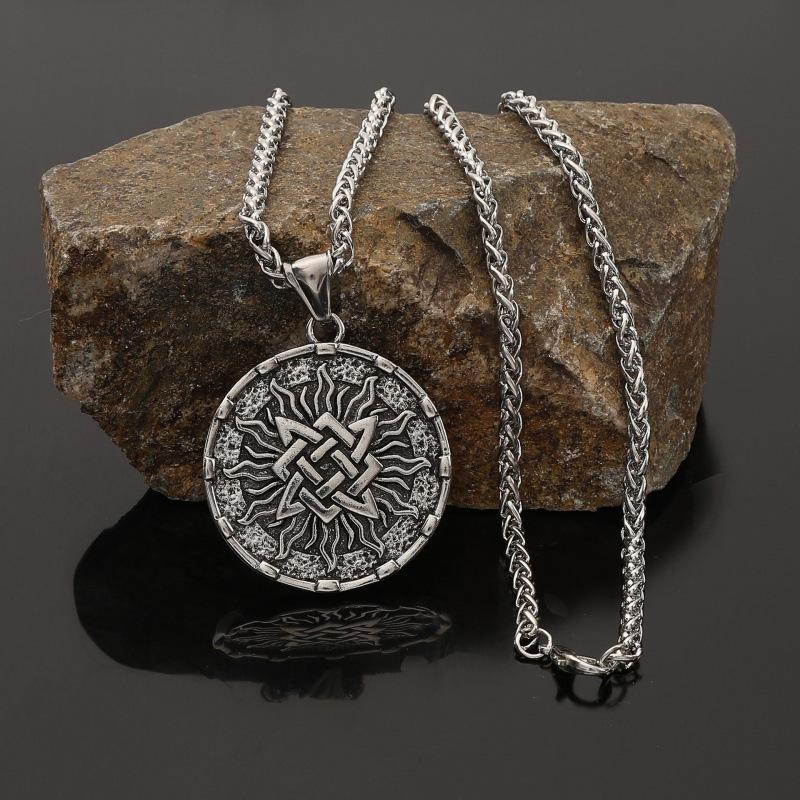 Vintage Viking Style Celtic Knot Pendant Necklace Men's Party Accessory