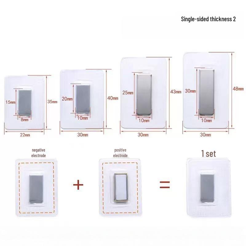 PVC Waterproof Magnetic Square Buckle 20x10x2 for Clothing, Leather, and Bags Accessories