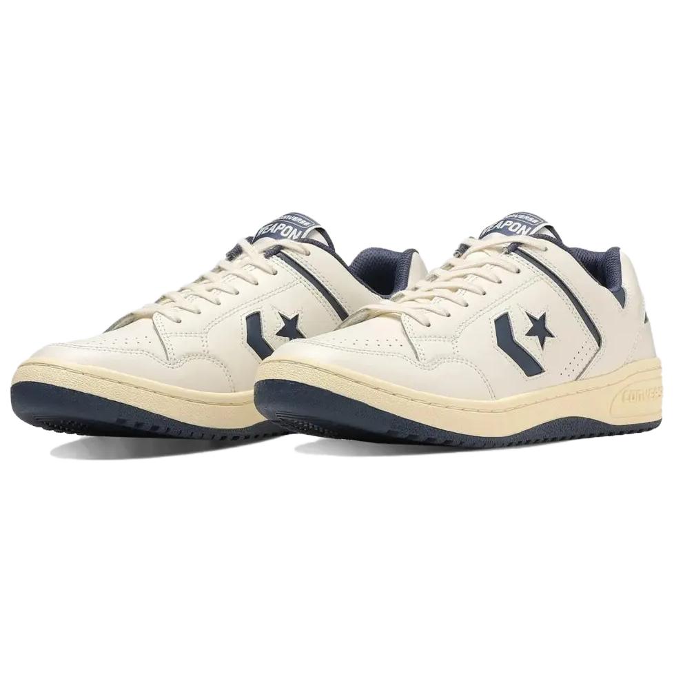 Converse Weapon CC OX Comfortable Versatile Slip Resistant Durable Low Top Skate Shoes Unisex sneaker White Blue 34201950