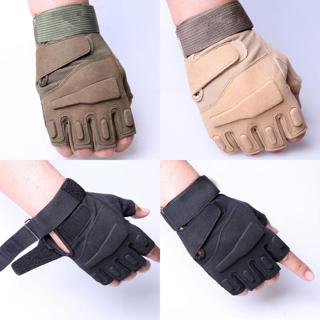 Tactical Gloves Outdoor Fitness Riding Sun Protection Half Finger With Sweat Wicking For Adults