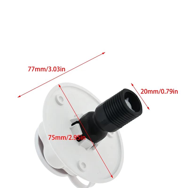 RV City Water Fill Inlet and Check Valve,Threaded Tube Flange Length 3" To 1/2",Water Hose Connector for Camper Motorhome Marine