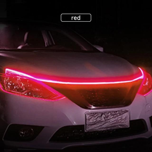 Scan-Starting LED Car Hood Light Strip - 12V Engine Hood Guide & Ambient Decorative Light for Modified Cars & Daytime Use