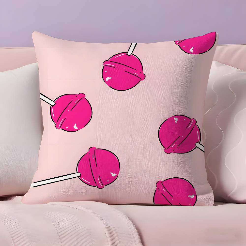 sweet pink candy Pillow Case  Ultra Soft Skin Friendly Fabric Cloud Like Comfort & Concealed Zipper