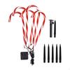 5Pcs Christmas Outdoor Candy Cane Lights with Stakes for Yard Garden Holiday 37x9.8x2cm