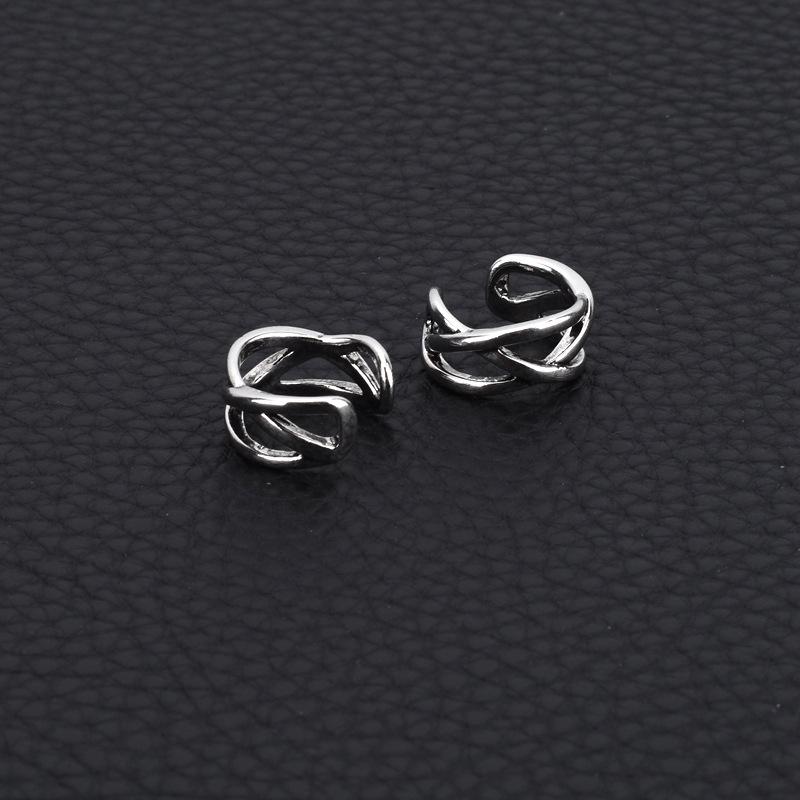 Korean Style Unisex Non-Piercing Ear Clips: Fake Dangle Earrings & Cartilage Studs for Men & Women