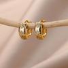 Stainless Steel Star Earings For Women 2024 Trend New In Luxury Gold Color Hoop Earrings Ear Jewelry Gift Pendientes Mujer