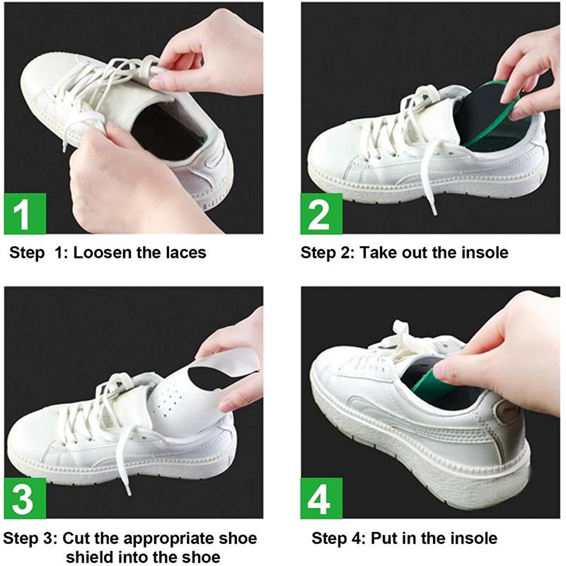 1Pair Crease Protector Shoe Anti Crease Bending Crack Toe Cap Support Shoe Stretcher Lightweight Keeping Shield Sneakers