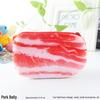 Korean Style Plush Coin Purse & Keychain - Breakfast Food Design, Large Capacity Pencil Case, Portable Storage Bag