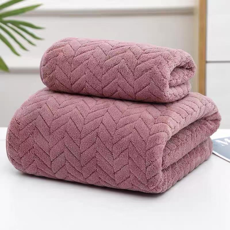Coral Fleece Towels and Bath Towels for Home Use