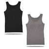 Cupped Tank Tops for a Flattering Set of Two Bra Mesh Power Stretch Dry Plus Sizes Greige Comfortable, Bust. Tops. Lining, Stress-free, Net, Fabric,