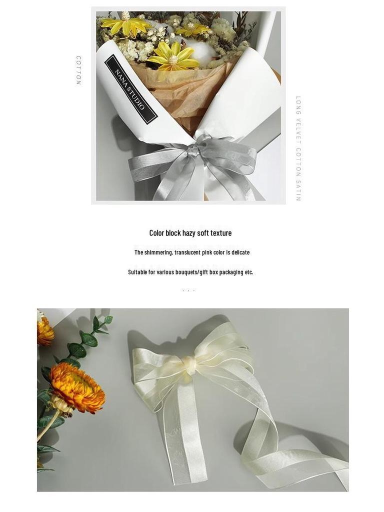 DIY Satin Ribbon for Fresh Flower Decor, Gifts, Hair Accessories