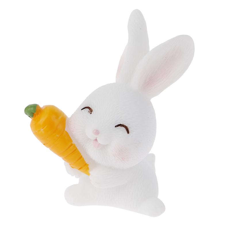 7ks Diy Mini Miniaturní víla Garden Rabbit Decor Řemeslné ozdobné doplňky