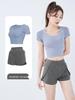 Women's Quick-Dry Summer Yoga & Fitness Two-Piece Set - Casual Sportswear Plus Size Short Sleeve