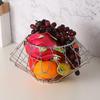 Foldable Fruit Bowl Large Capacity Foldable Creative Fruit Basket Scalable Iron Wire Basket Desktop Storage Hollow Basket