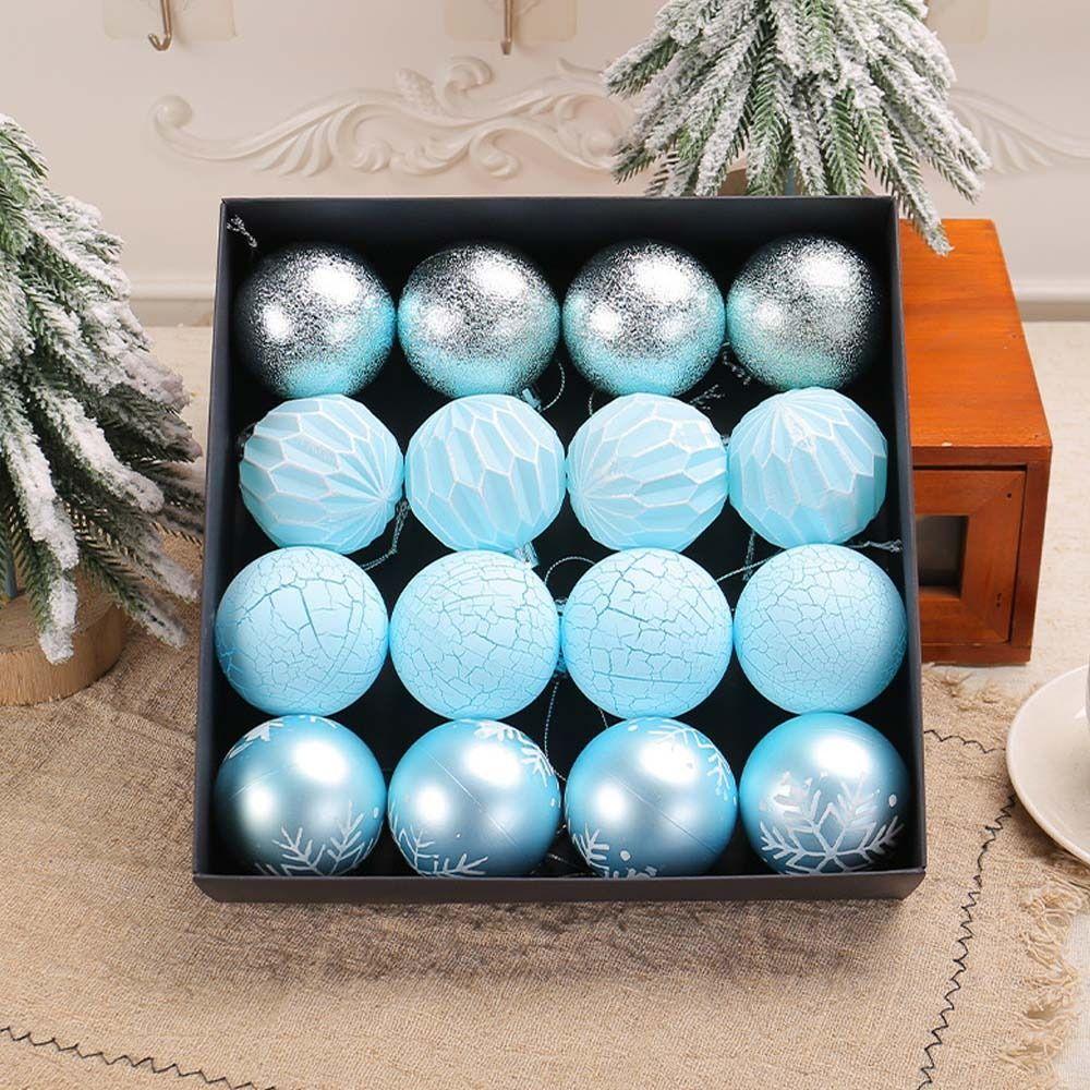 16pcs Shatterproof Electroplated Hanging Balls 6cm Merry Christmas Decor Holiday Festive