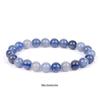 She Yao Natürlicher Kristallachat Tigerauge Armband - Modeschmuck mit einzelnen runden Perlen