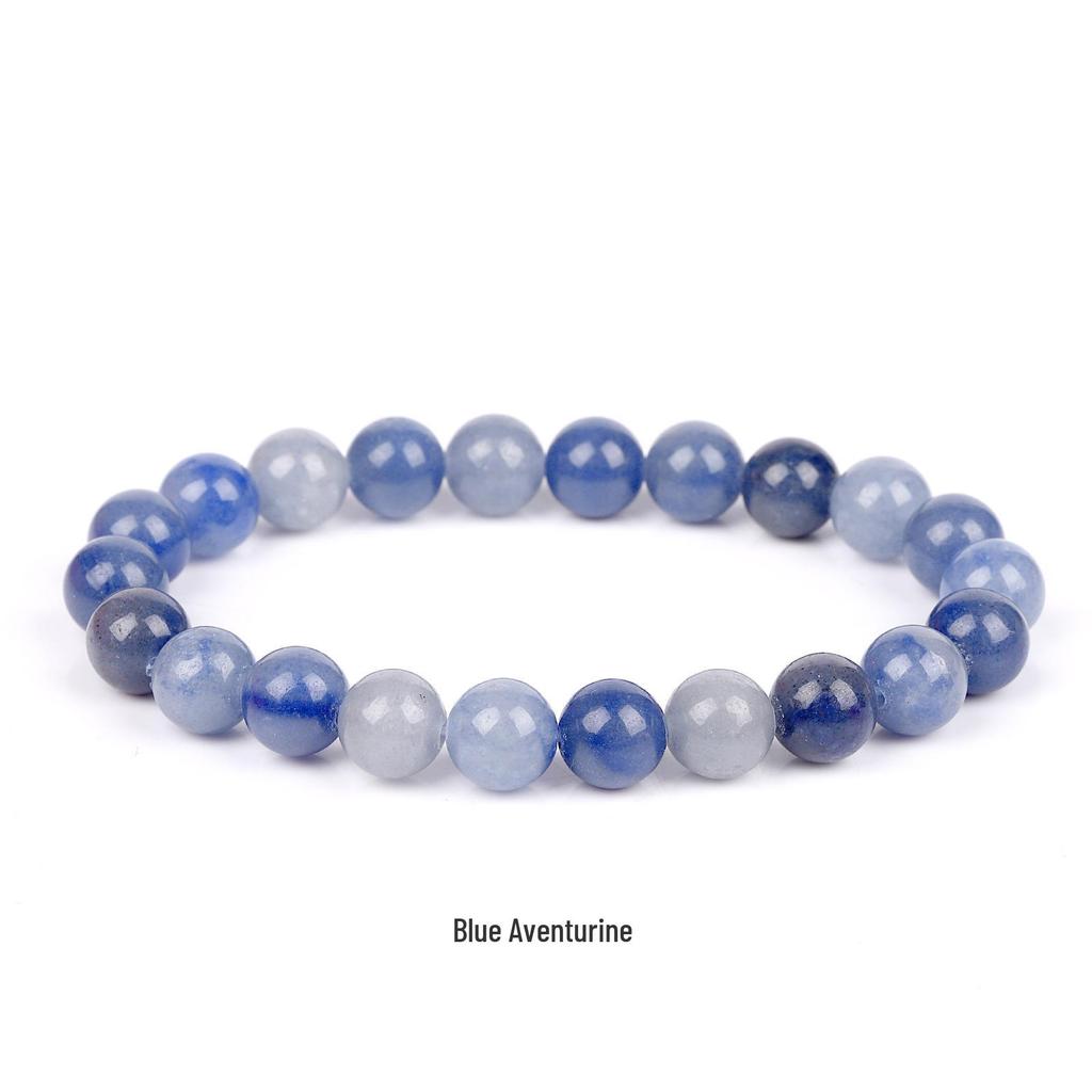She Yao Natürlicher Kristallachat Tigerauge Armband - Modeschmuck mit einzelnen runden Perlen