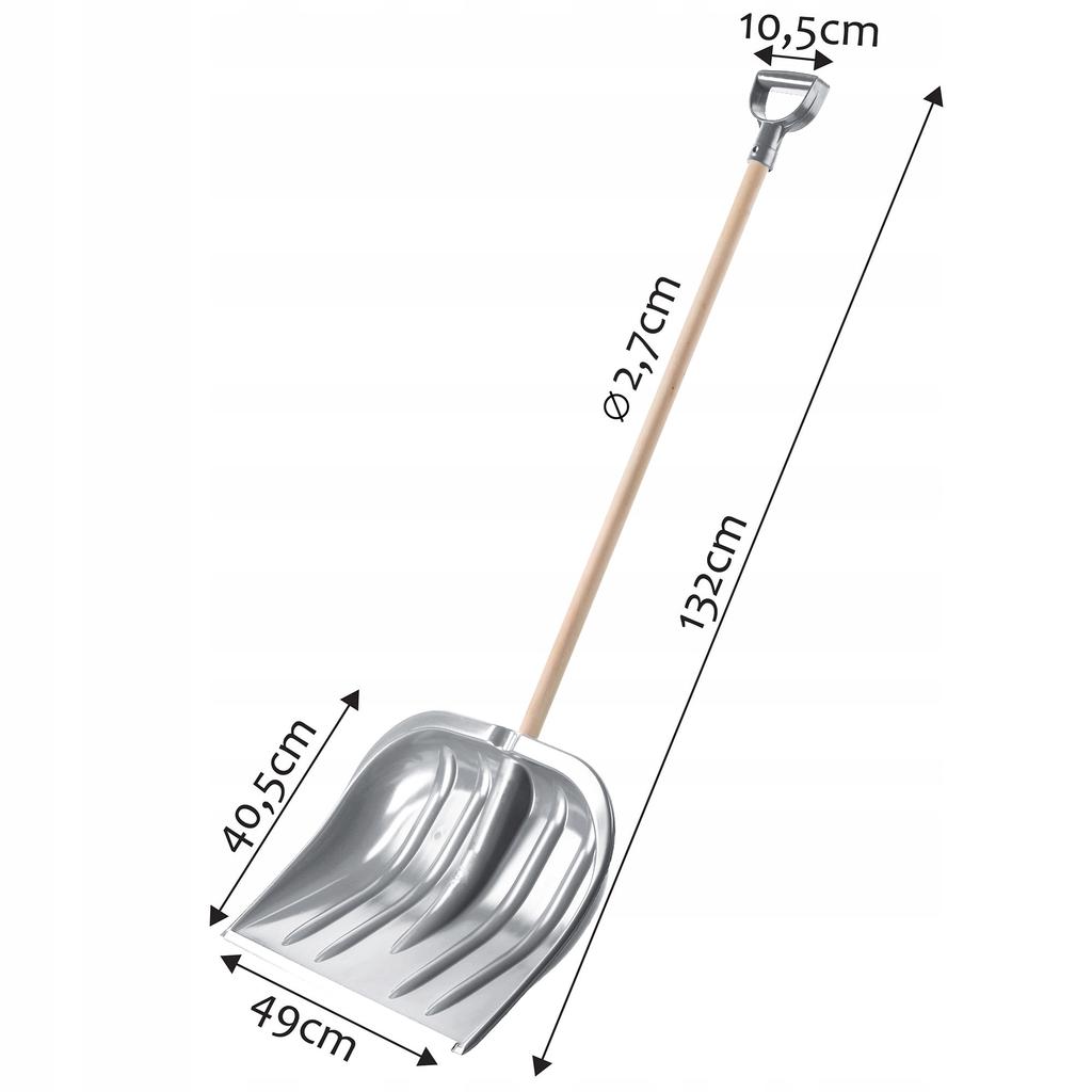 KADAX Snow Shovel Shovel Large Snow Removal Wooden Shaft Shovels