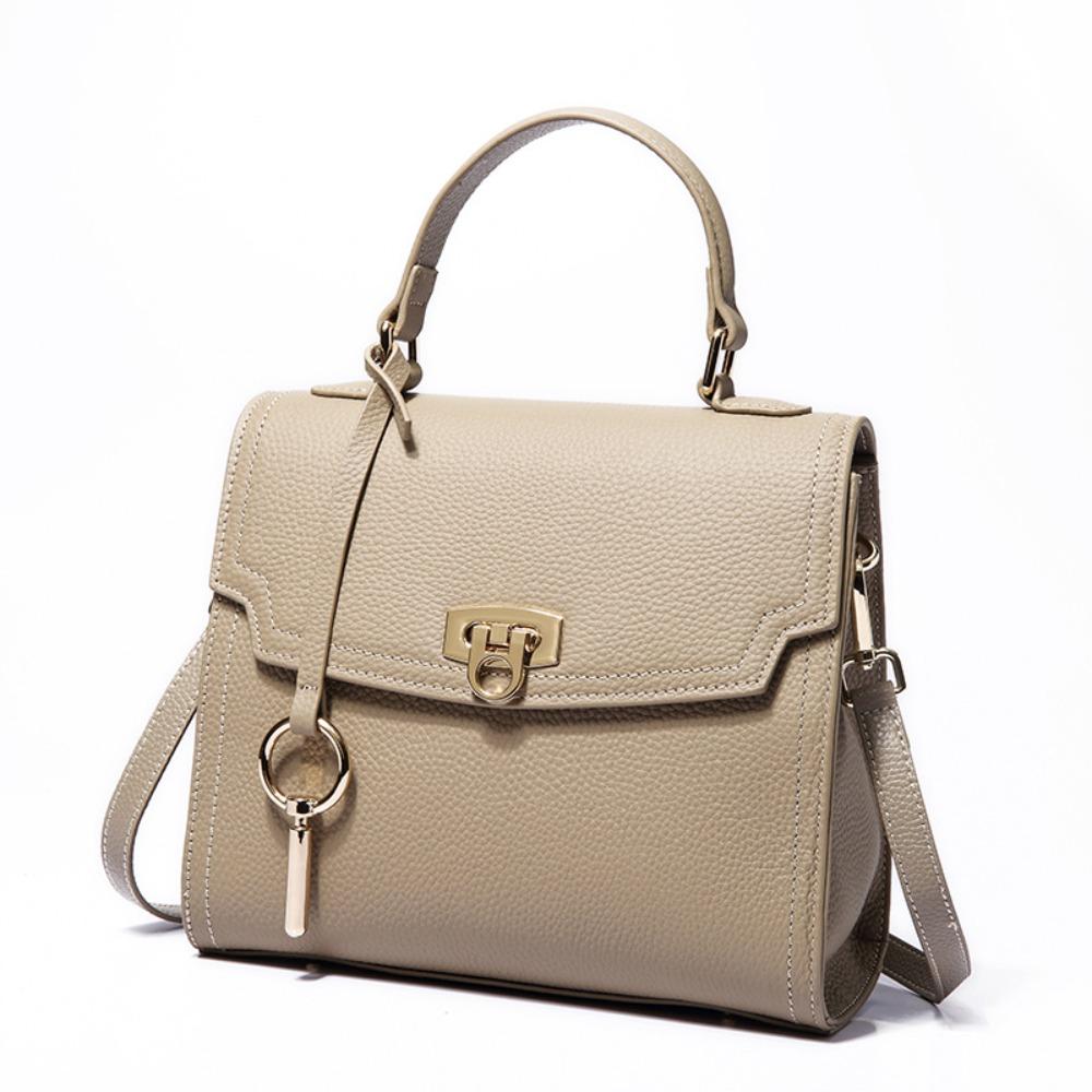 Light Luxury Leather Women's Bag Summer First-layer Cowhide Shoulder Bag Women's Versatile Portable Messenger Small Square Bag