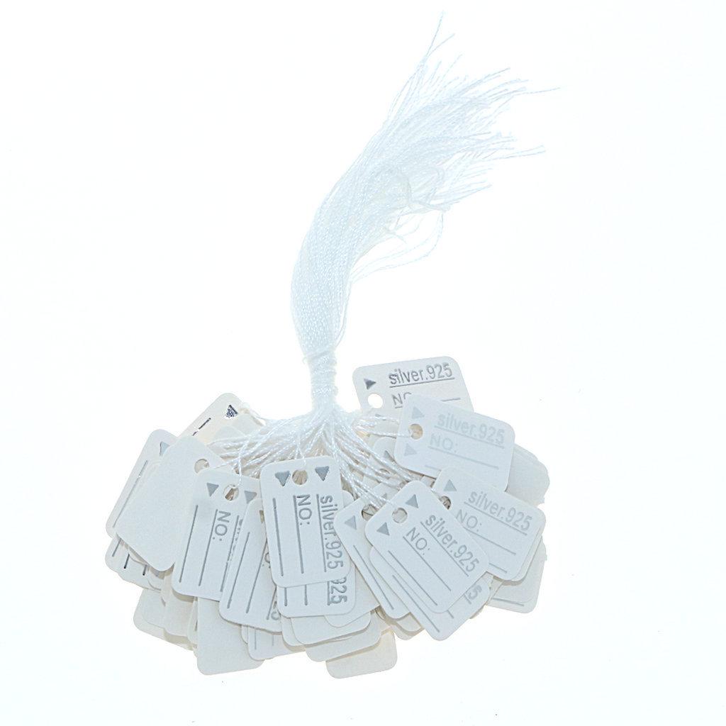 100-Pack Cotton Handwrite Jewelry Tags for DIY Display