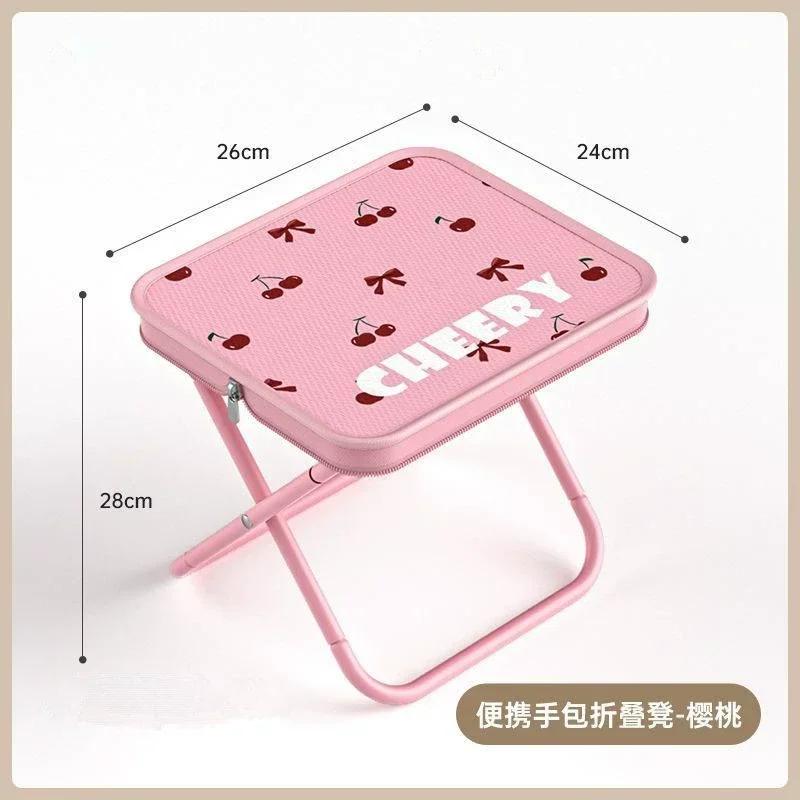 Portable Folding Stool for Camping Picnic Fishing Lightweight Durable Iron Frame Compact Amagi
