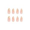 W202 Gold Glitter Stripe Glue On Almond Nails Fresh Minimalist Ins European For Ladies Non Special Cosmetics