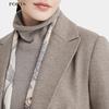 Ports Women's Elegant Double-Breasted Belted Coat