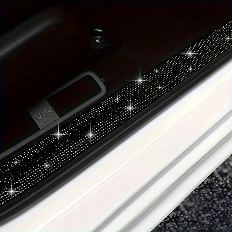 1pc Threshold Protection Strip for Door Entrance, Shiny Car Door Protector, Scratch-Resistant Crystal Car Pedal Decorative Accessory
