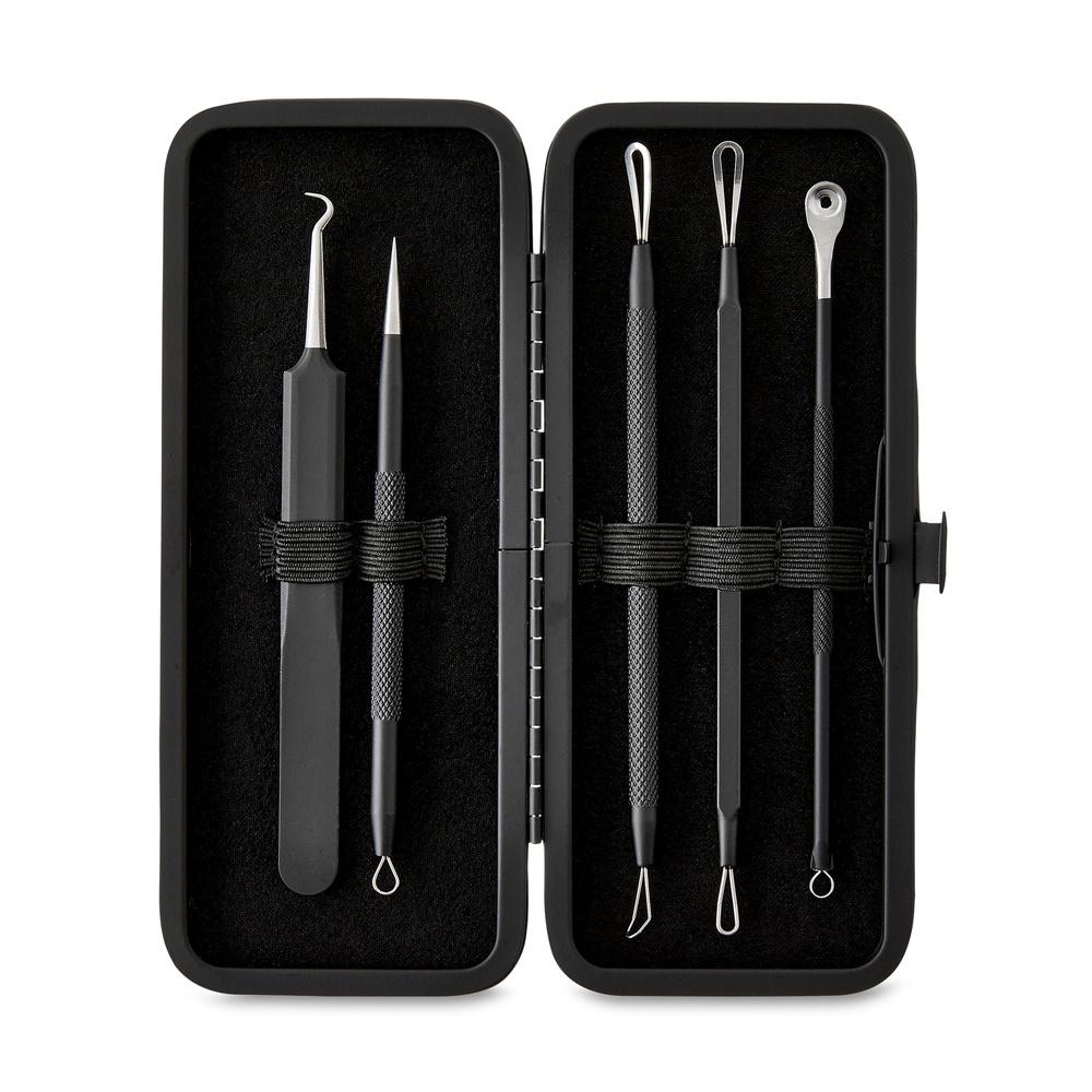 

Acne Removal Blemish Kit 5 Surgical Stainless Steel Tools Blackhead Comedone Extractor Portable Aluminum Case Acne Care United States