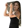 HX6F Luxurious Pearls Decors Bridal Veils Headpiece Soft Sheer Seethrough Tulle Veils For Wedding Event Photography Accessories
