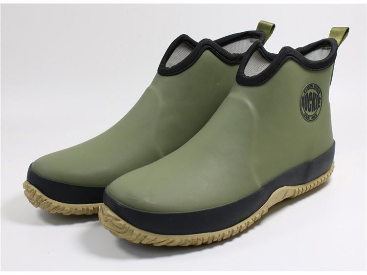 Bottes de pluie légères: Bottines courtes, Chaussures décontractées de pêche, Styles étudiants