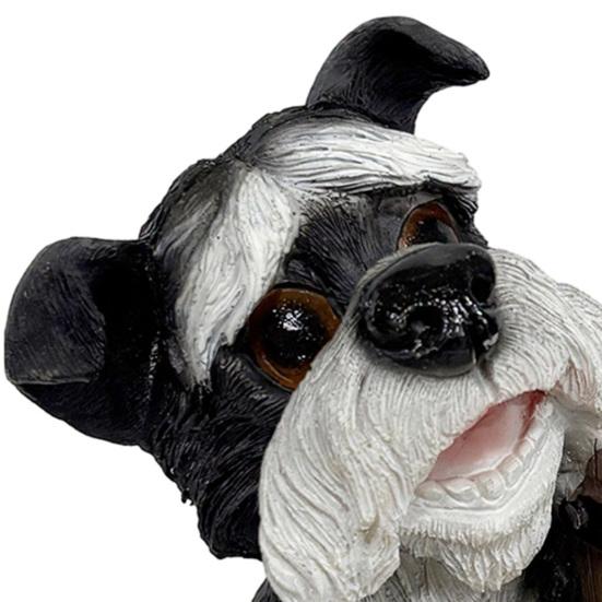 Puppy Figurine Planter Pot Decorative Small Bucket Planter with Cartoon Dog Statue for Desktop Office Windowsill