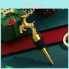 Christmas Ornament Wine Stopper With Aluminum Alloy Seal For Home Bar And Gift Gifting